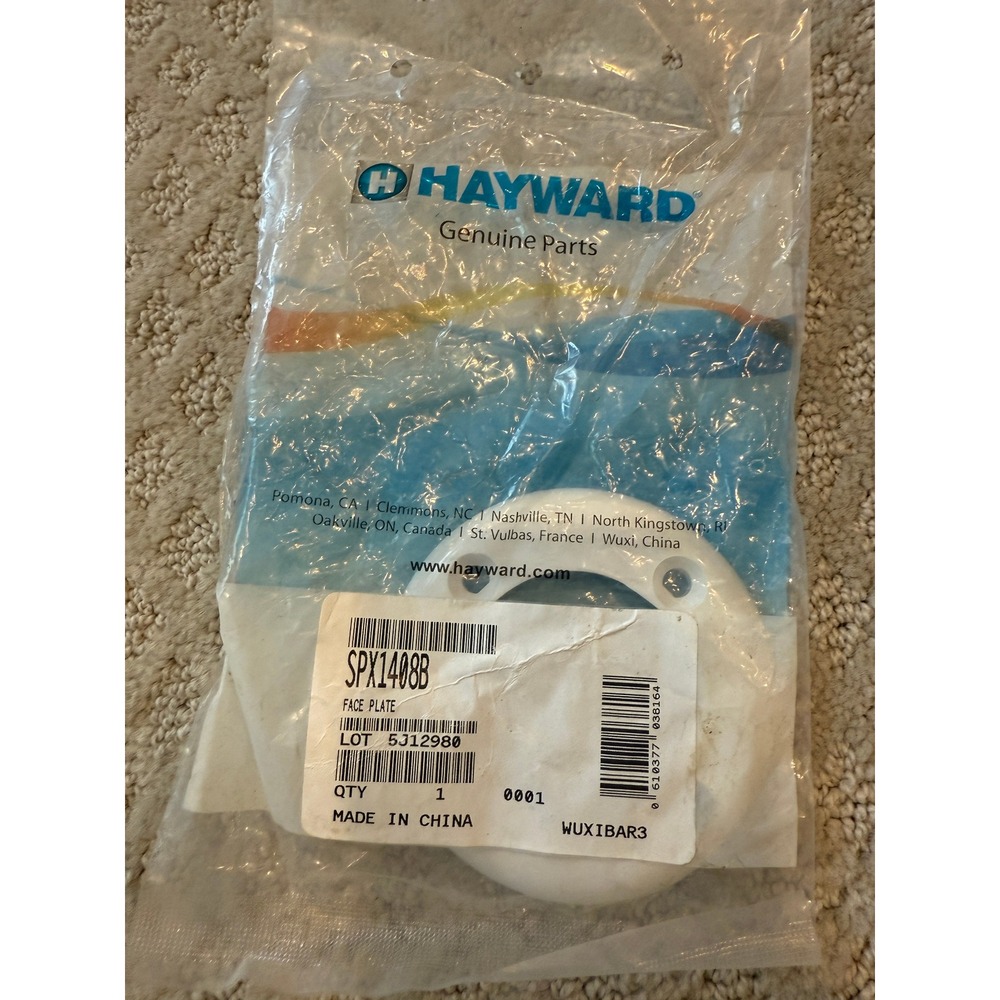 Hayward SPX1408B Face Plate‎ Replacement for Hayward Fittings White